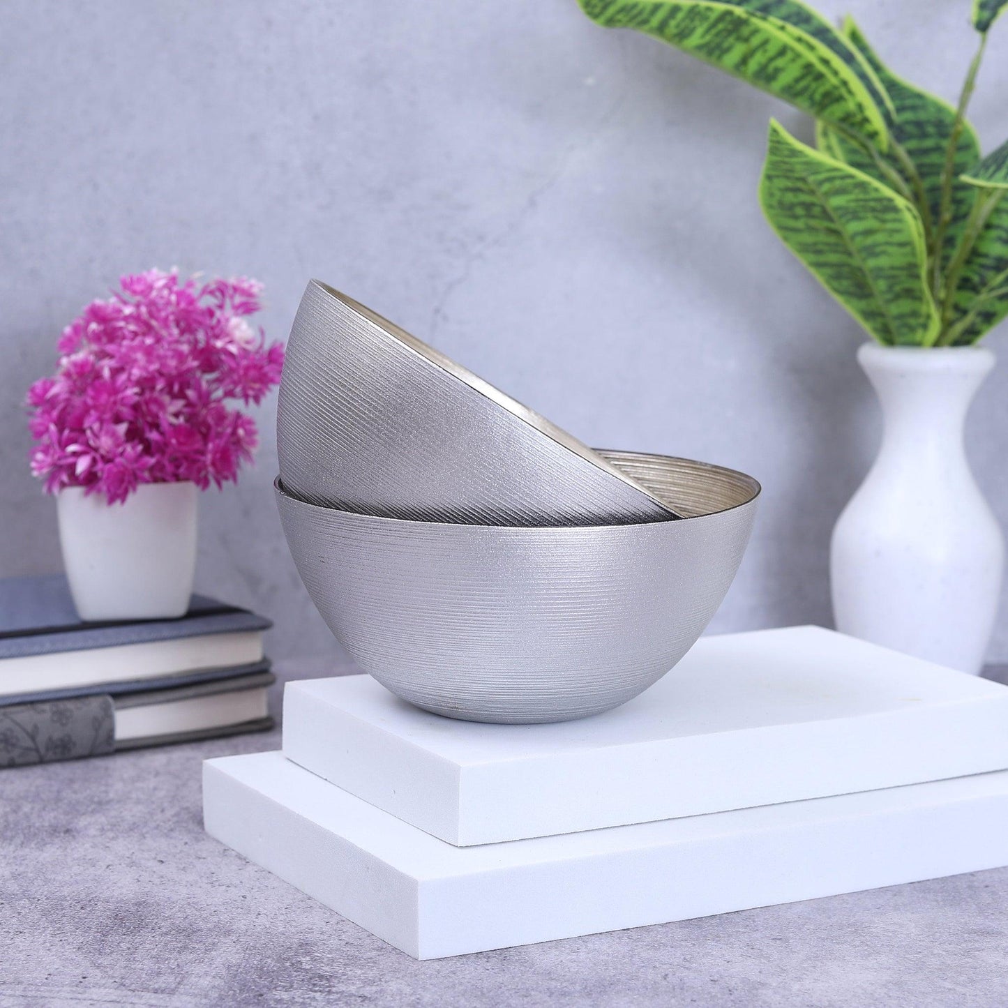 Champagne Color Hand Made Bowls 15 cm ( Set of 2 ) - Amora Crockery