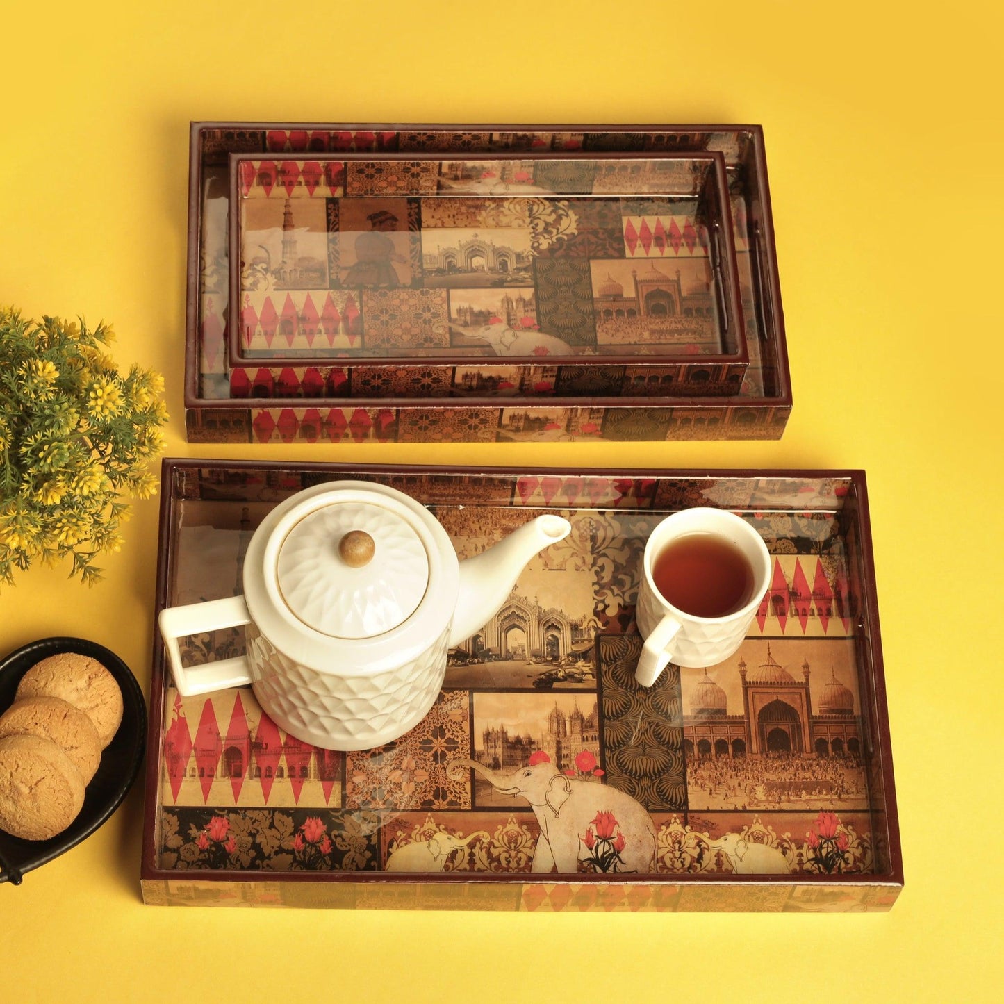 Classic Vintage Era serving Trays in Set of 3 NY - Amora Crockery
