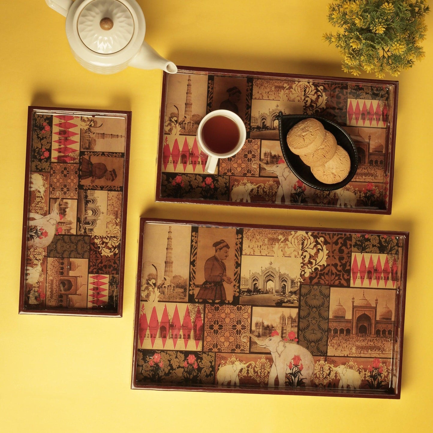 Classic Vintage Era serving Trays in Set of 3 NY - Amora Crockery