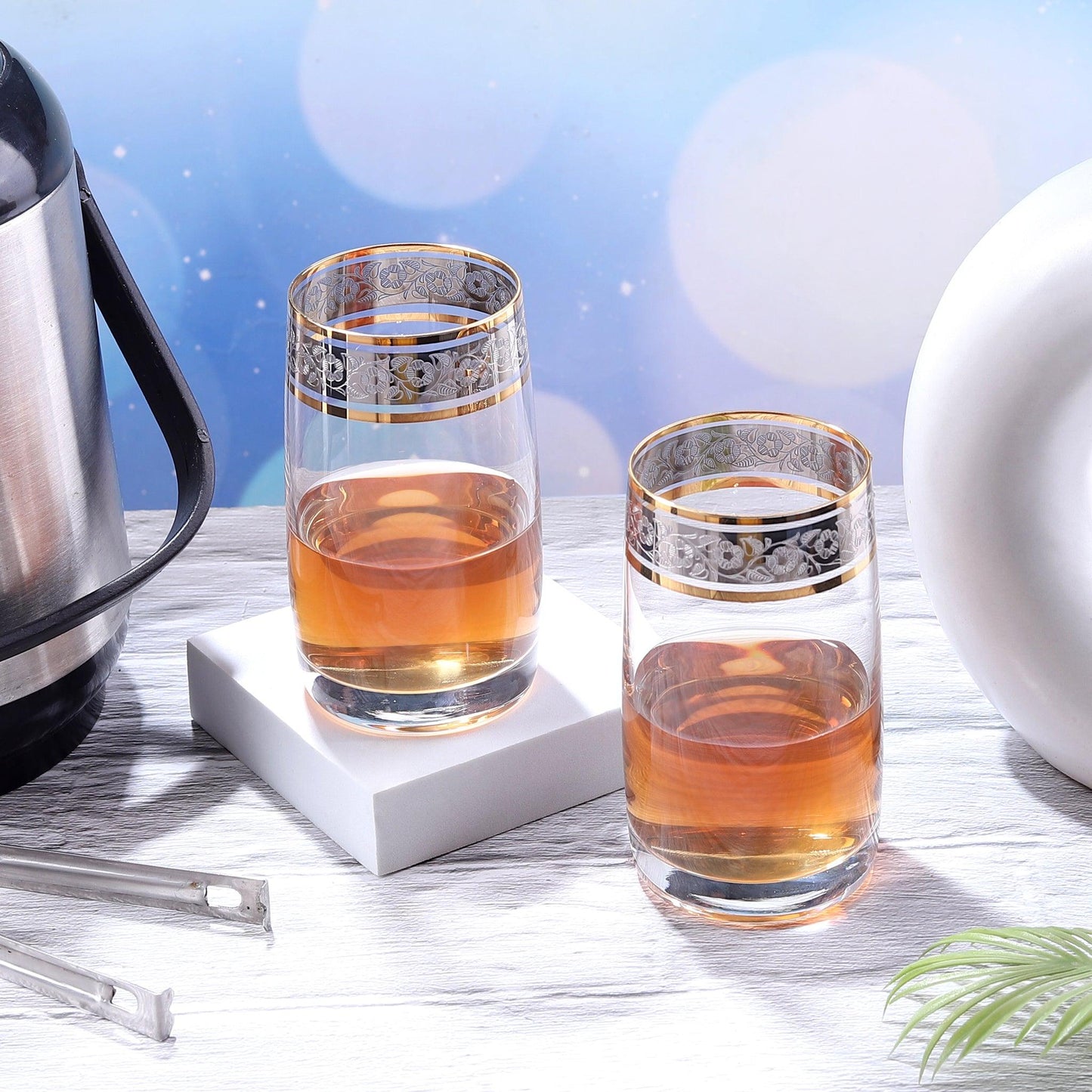 Limited Edition Ideal Tumbler in Modern Art Design 250 ml (Set of 6) - Amora Crockery