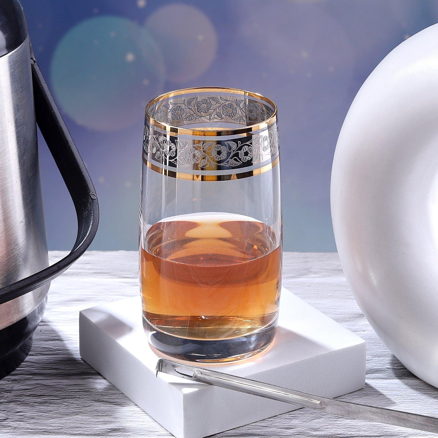 Limited Edition Ideal Tumbler in Modern Art Design 250 ml (Set of 6) - Amora Crockery