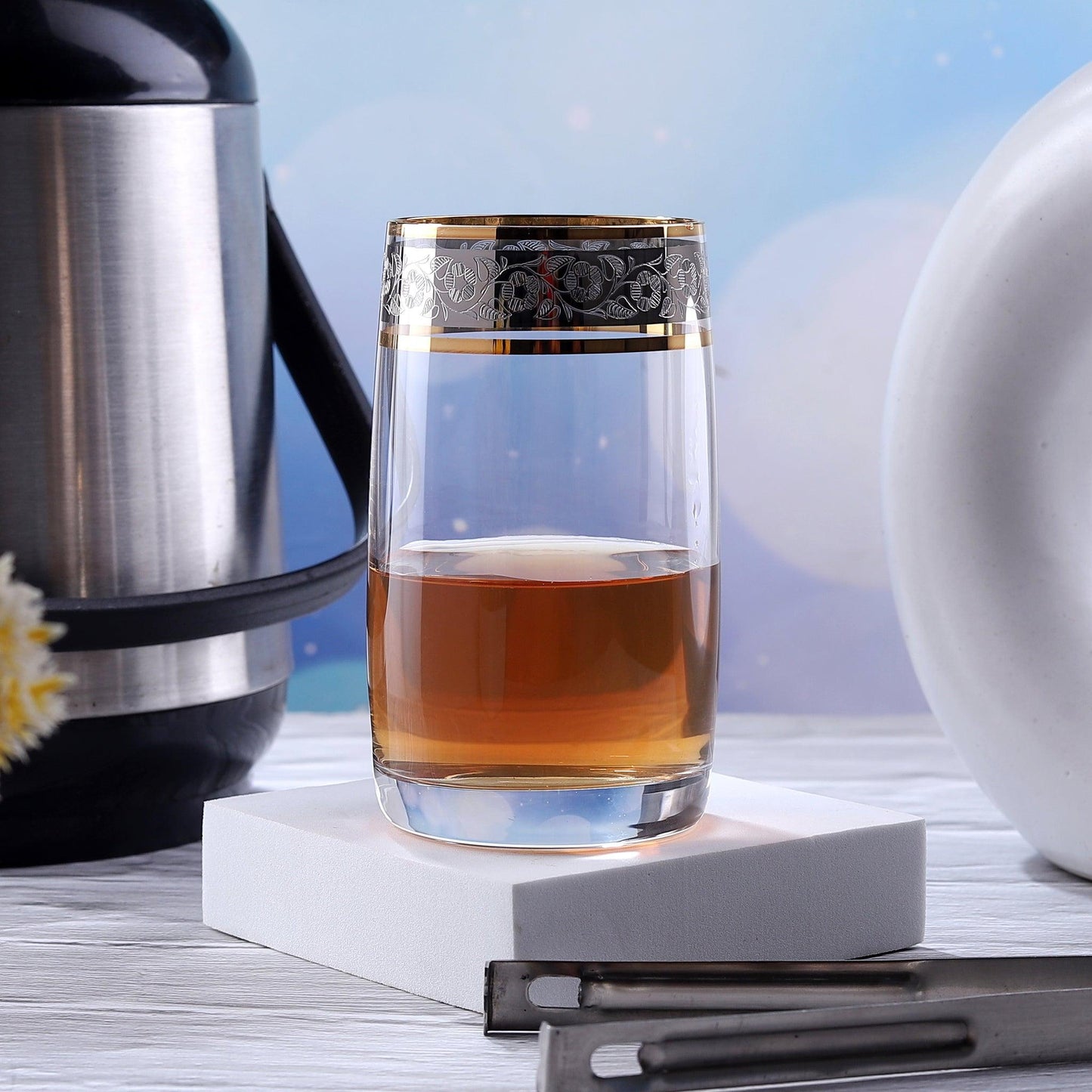 Limited Edition Ideal Tumbler in Modern Art Design 250 ml (Set of 6) - Amora Crockery