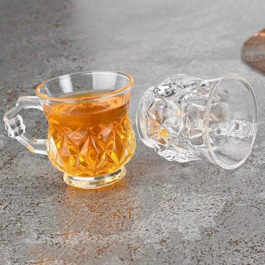 Cutting Glass Tea Cup set 170 ml