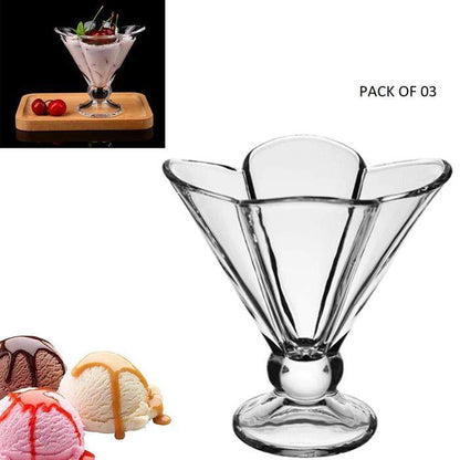 Transparent Ice Cream and Dessert Bowl - Set of 3