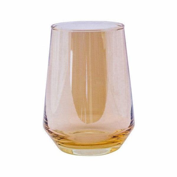 Crystal Amber Color Tumbler | 390 ml | Amora Crockery