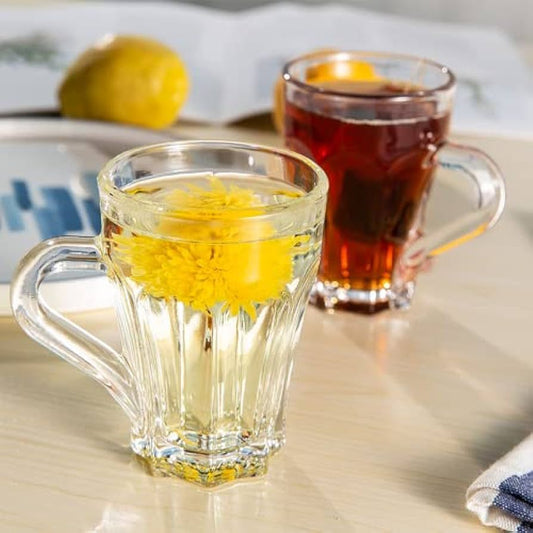 Glass Tea Cup set | Set of 6 | 160 ml