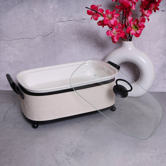 Rectangle Chafing Dish with Warmer Rack 1.6 Liter