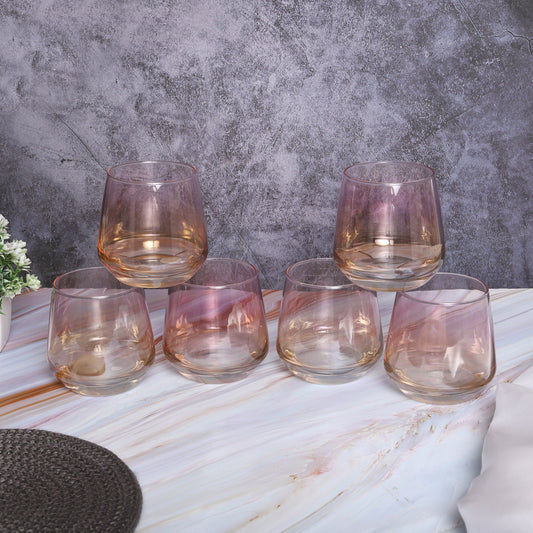 Short Drink Glasses in Gradient Pink Color