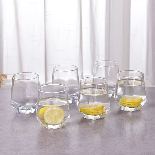 Set of 6 Minimalist Diamond Glass