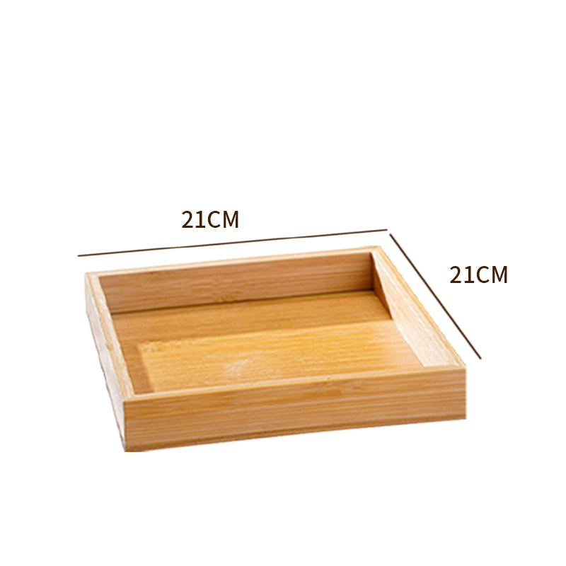 Wooden Serving Tray with 4 Glass Containers and Lid
