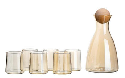 Conical Design Jug Set with 6 Glasses