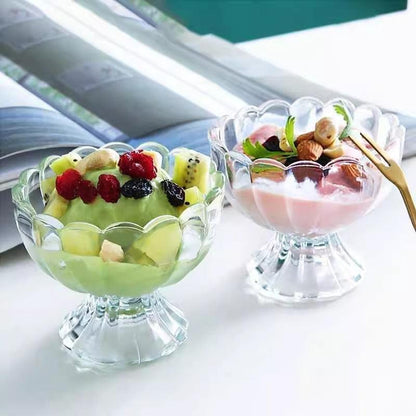 Set Of 6 Glass Ice Cream Dessert Bowl