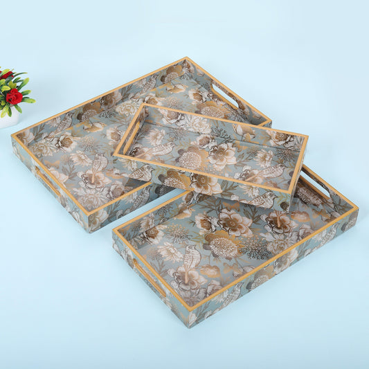 An era of Flor and Flora Serving Trays in Set of 3 - Amora Crockery