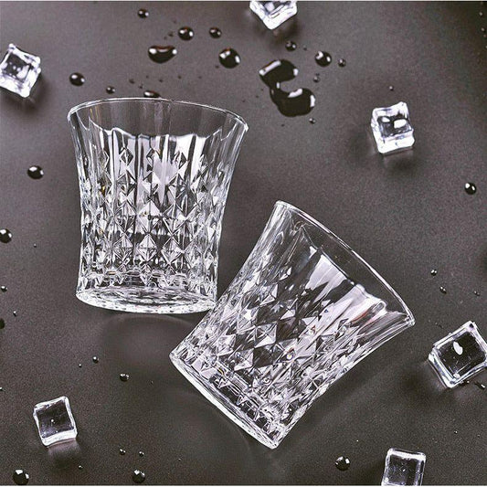 Cut Work Whisky Glass ( Set of 6 ) - Amora Crockery