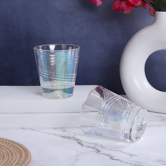 Glasses with Sparking Rainbow Effect (Set of 6) - Amora Crockery