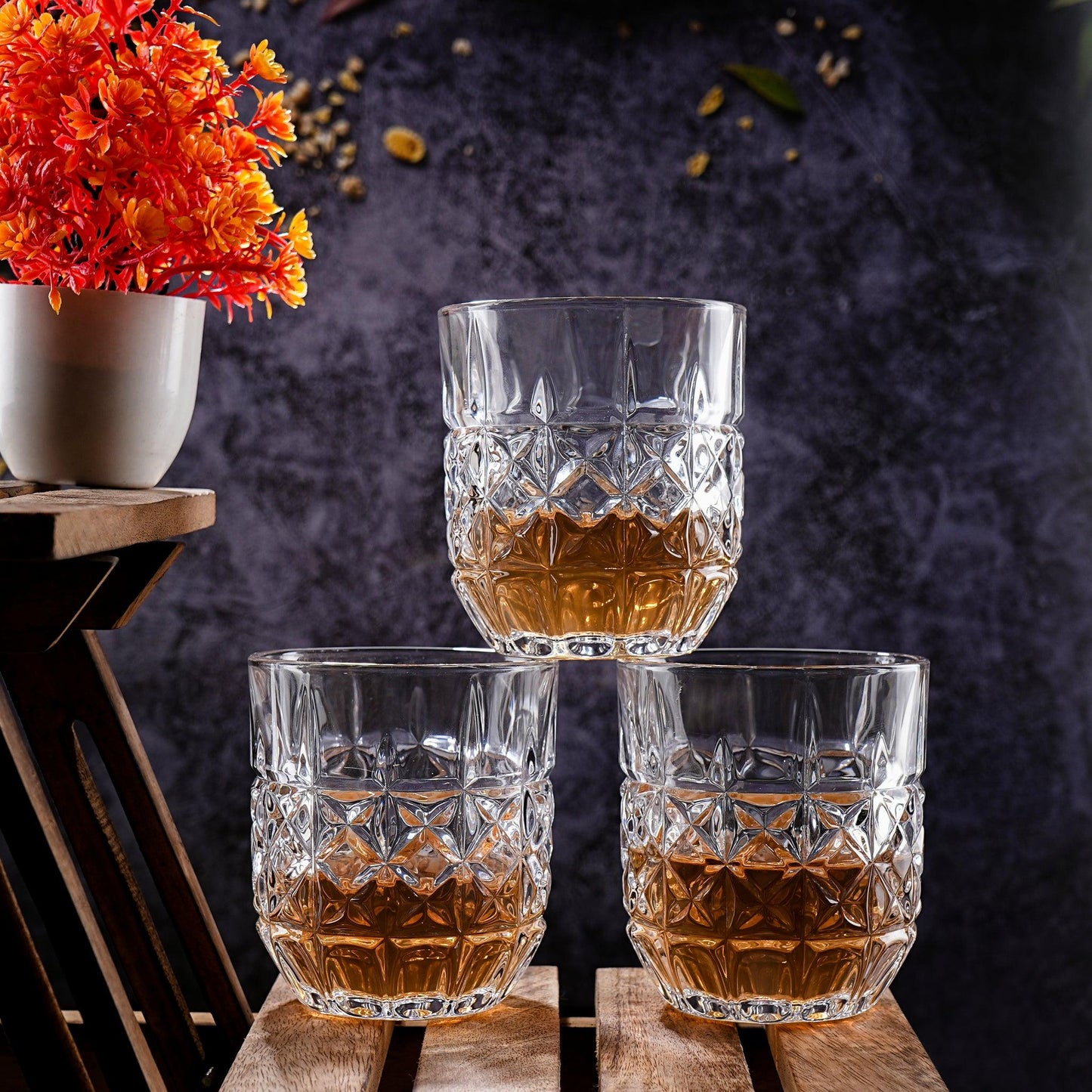Harmony Whisky Glass Set ( Set of 6 ) - Amora Crockery