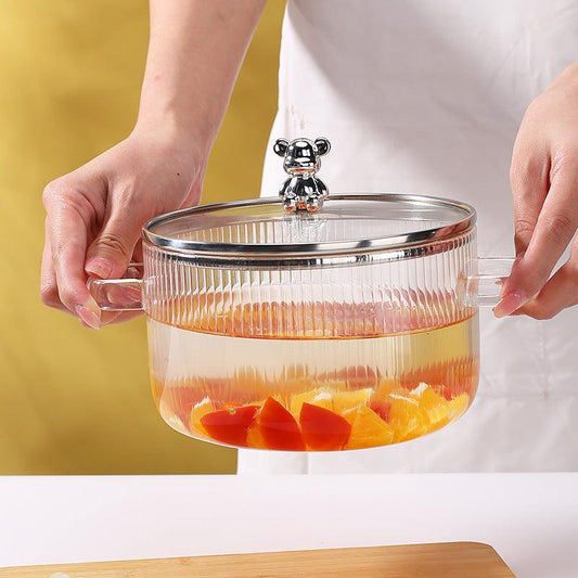 High Borosilicate Heat Resistant Glass Casserole one Pot - Amora Crockery