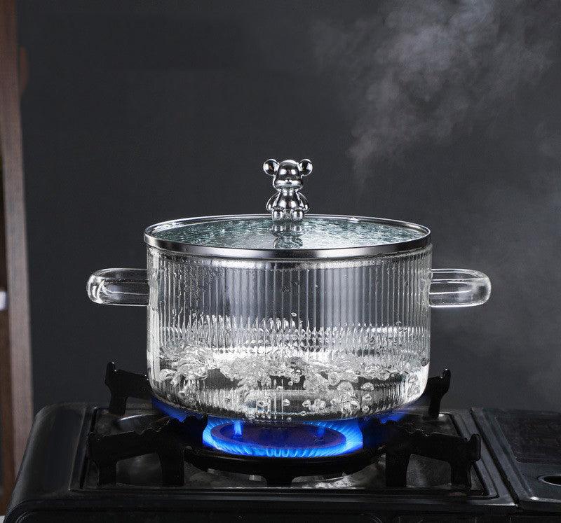 High Borosilicate Heat Resistant Glass Casserole one Pot - Amora Crockery