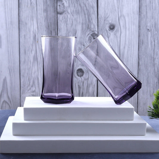 Lavender High quality Drinking Glass 330ml (Set of 6) - Amora Crockery
