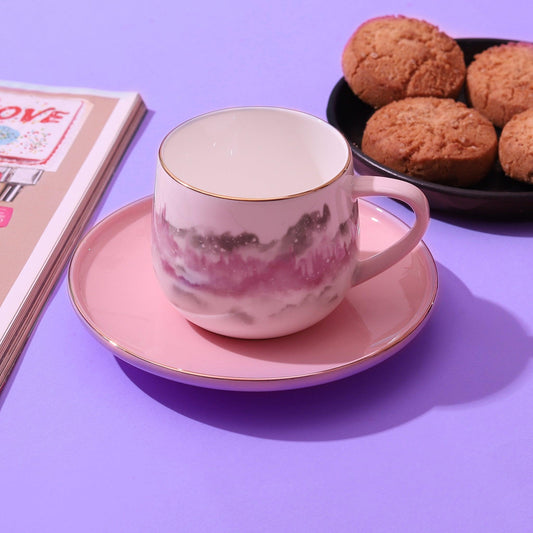 Subtle Pop Candy Cup and Saucer Set made in Japan (Set of 6) - Amora Crockery